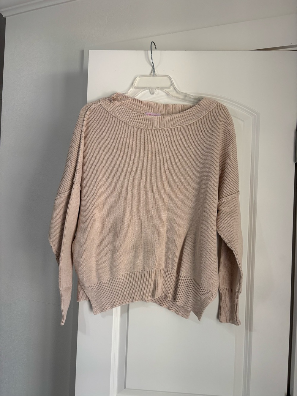 Blush/Cream Knit Sweater